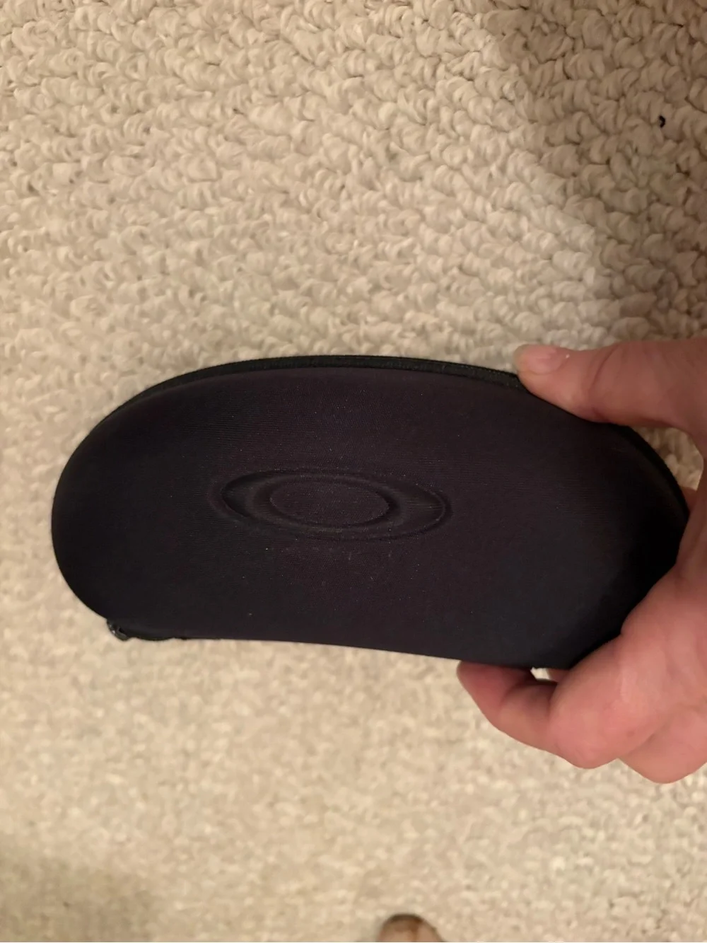 Oakley Black Semi-Rigid Sunglasses Case with Embossed Logo Sutro $235